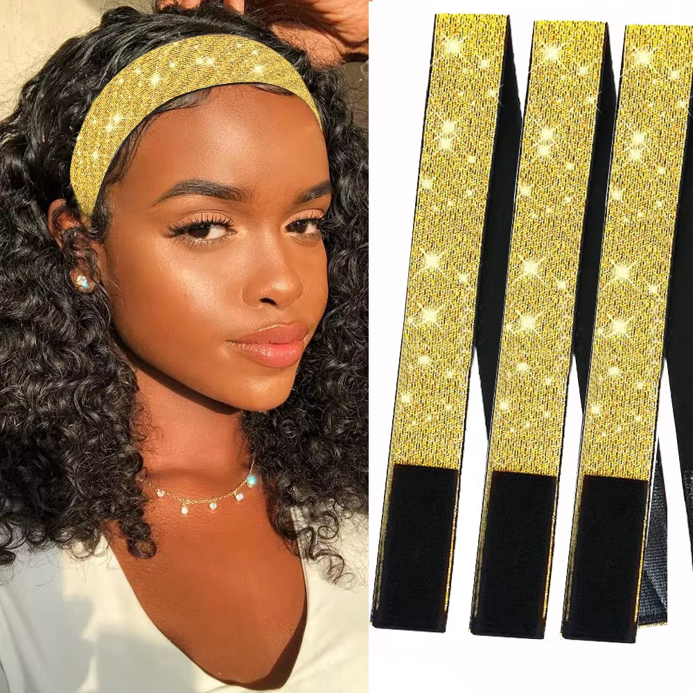 3Pcs Elastic Band for Wig Edges Wrap Wig Band Lace Melting Band to Lay Edges Baby Hair Edge Adjustable Wig Melt Bands