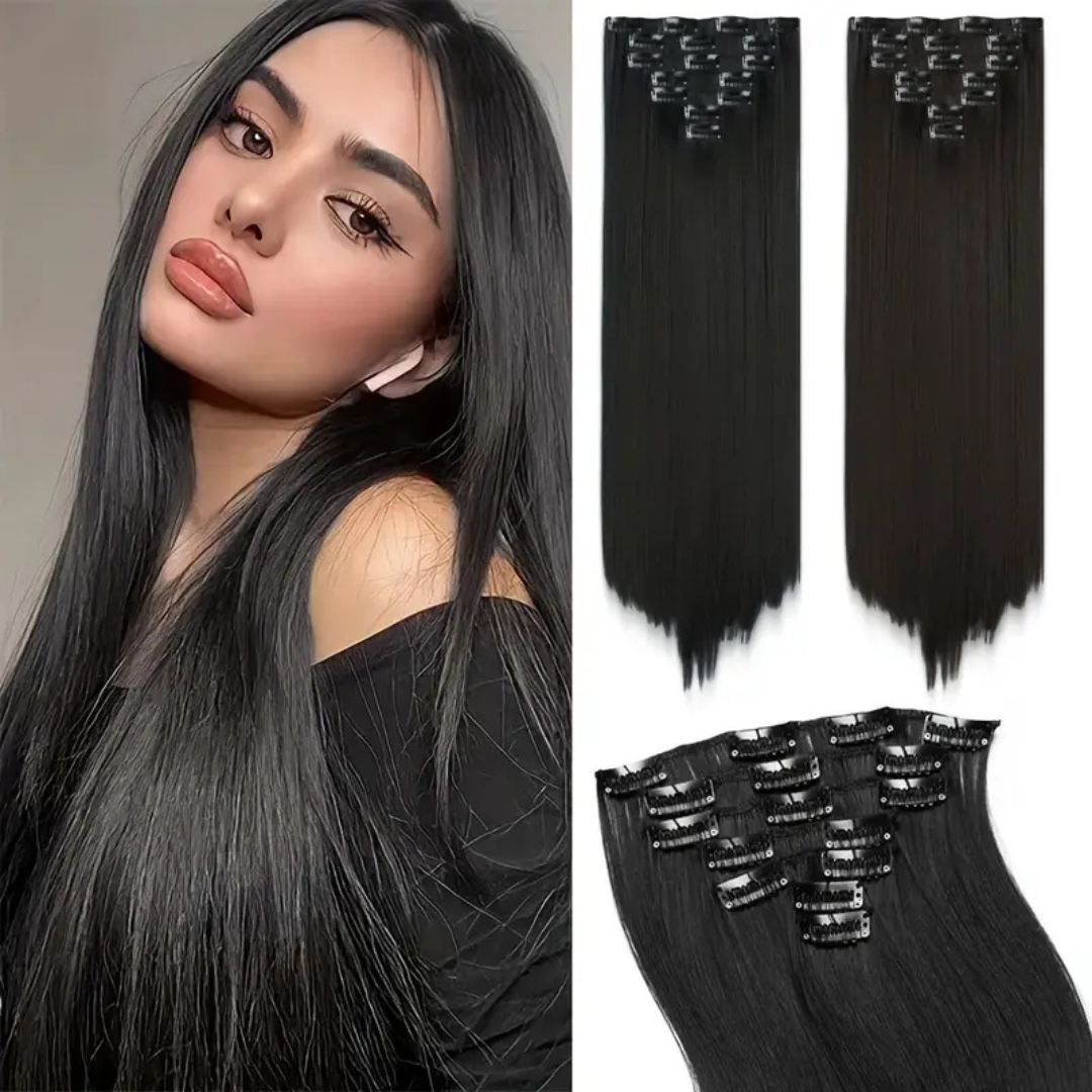 Extensiones de Clip Premium - Negro Intenso