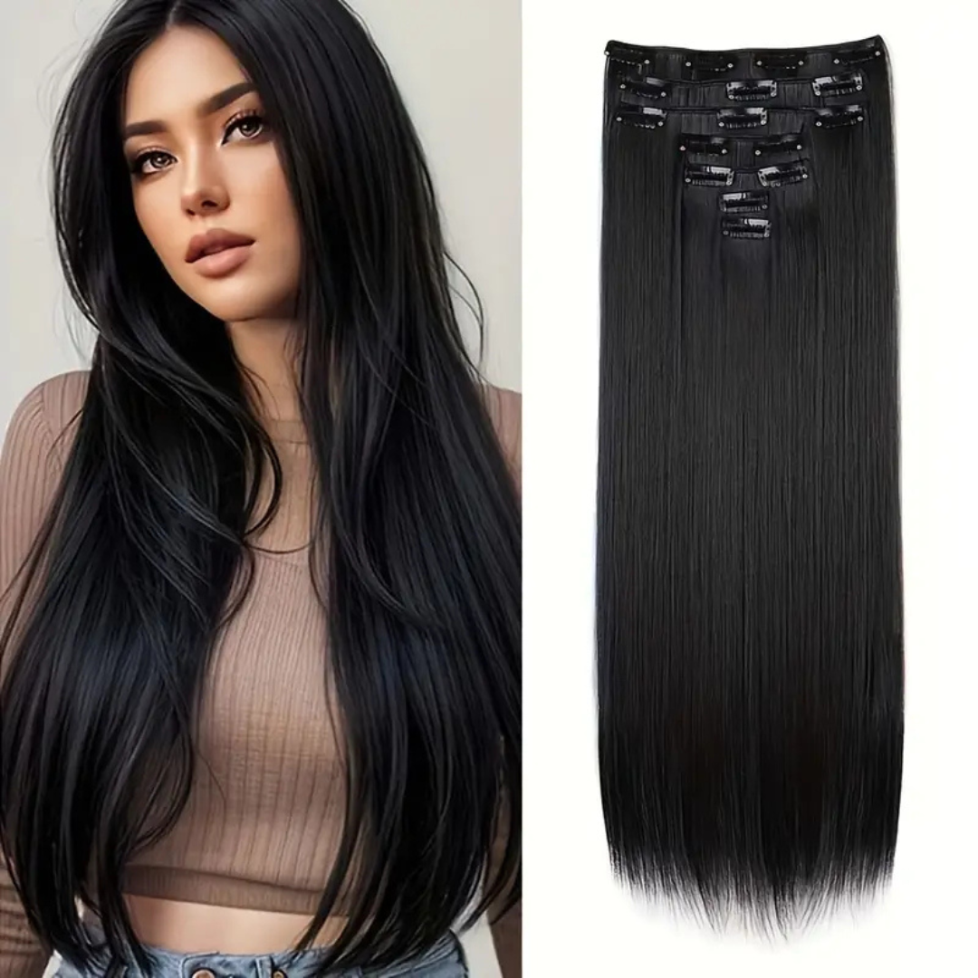 Extensiones de Clip Premium - Negro Intenso