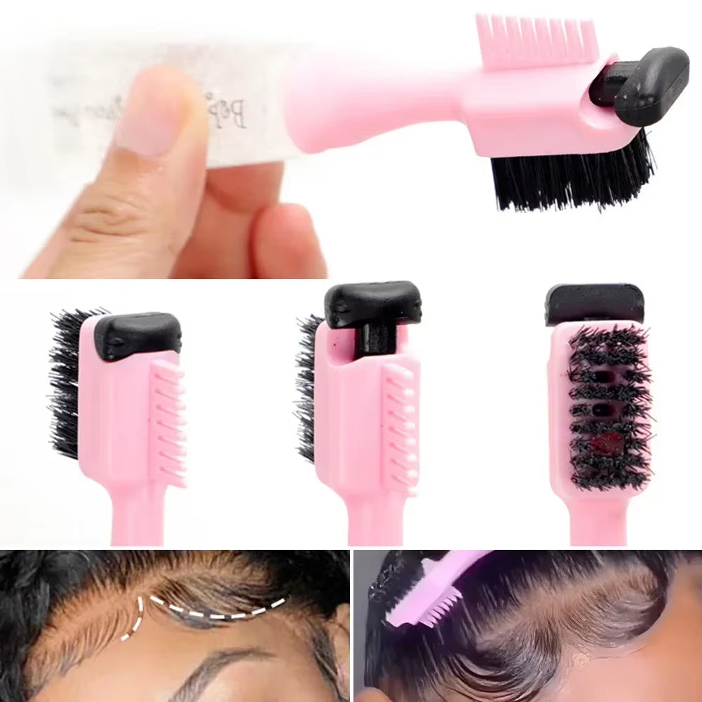 1Pc Eco Styling Gel Transparent Hair Fixer Edge Control for Baby Hair Edge Brush with Gel Styling Gel for African Hair