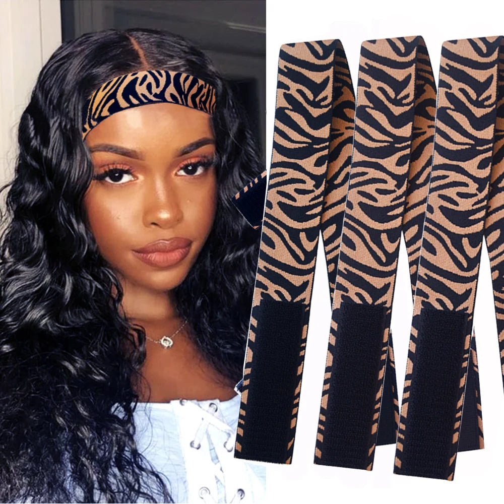 3Pcs Elastic Band for Wig Edges Wrap Wig Band Lace Melting Band to Lay Edges Baby Hair Edge Adjustable Wig Melt Bands