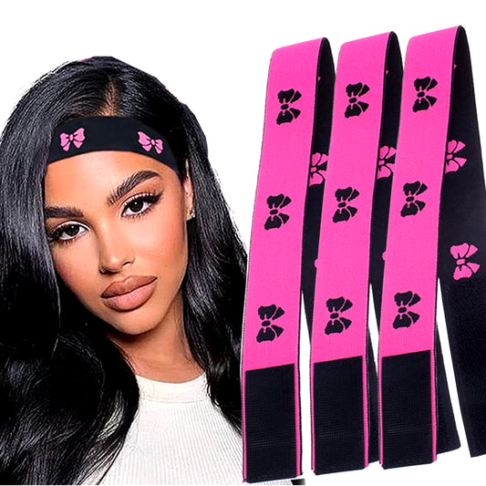 3Pcs Elastic Band for Wig Edges Wrap Wig Band Lace Melting Band to Lay Edges Baby Hair Edge Adjustable Wig Melt Bands