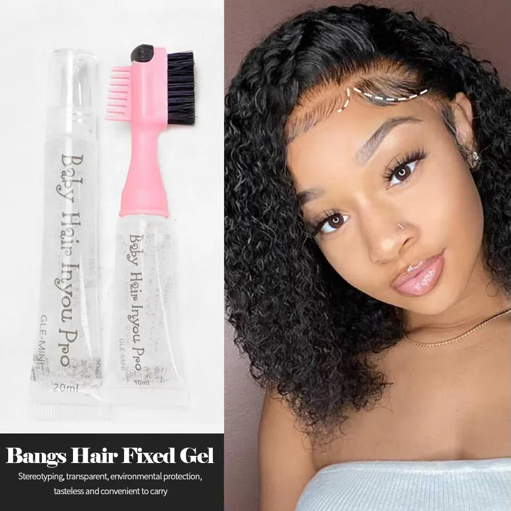 1Pc Eco Styling Gel Transparent Hair Fixer Edge Control for Baby Hair Edge Brush with Gel Styling Gel for African Hair